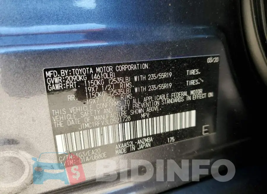 JTMC1RFV3LD521728 Photo# 13