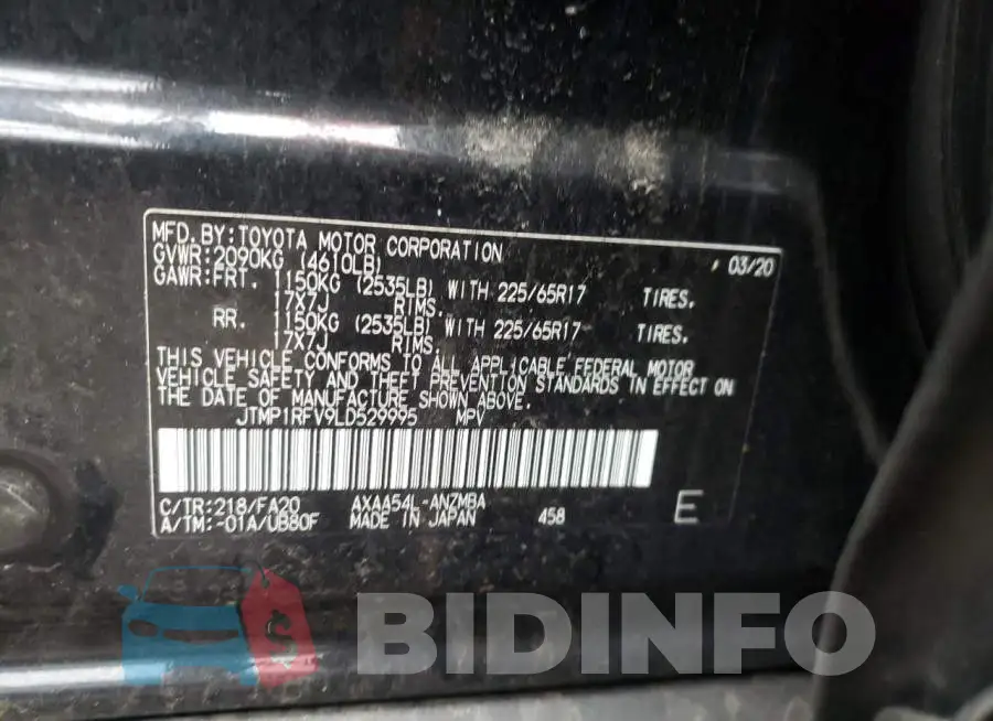 JTMP1RFV9LD529995 Photo# 13