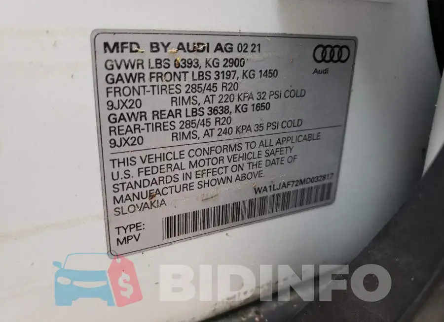 WA1LJAF72MD032817 Photo# 10