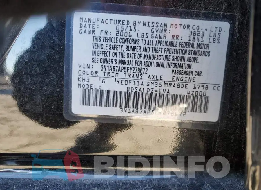 3N1AB7AP5FY278672 Photo# 13