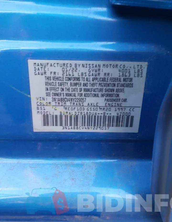 3N1AB8CV4NY229057 Photo# 12
