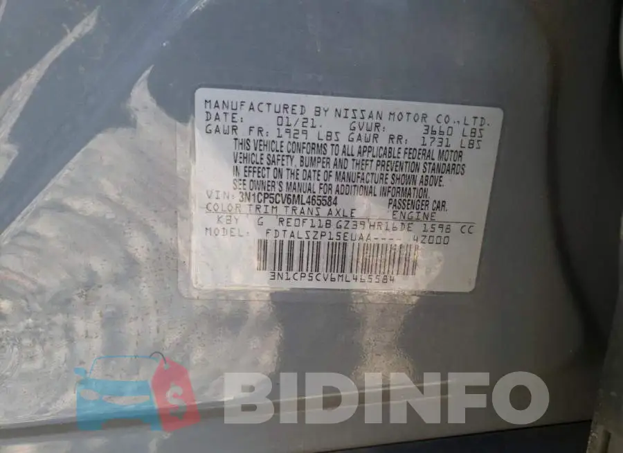 3N1CP5CV6ML465584 Photo# 12
