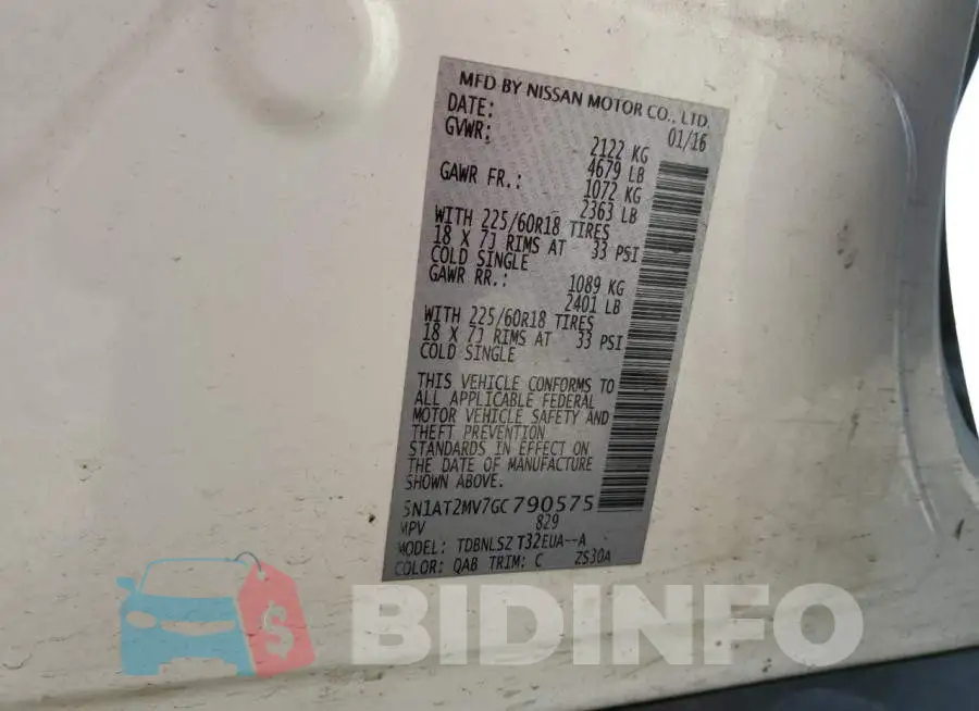 5N1AT2MV7GC790575 Photo# 13