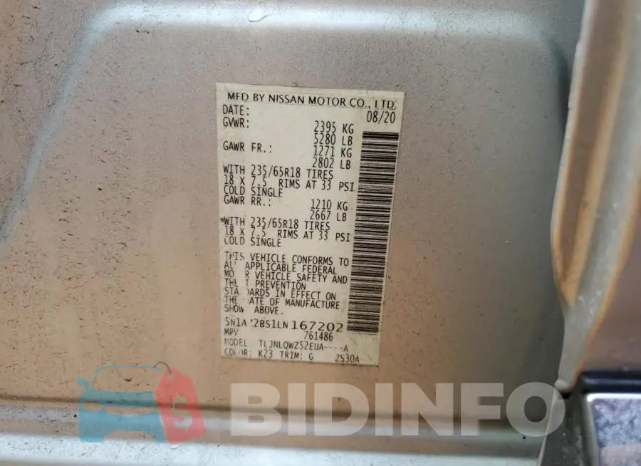5N1AZ2BS1LN167202 Photo# 10