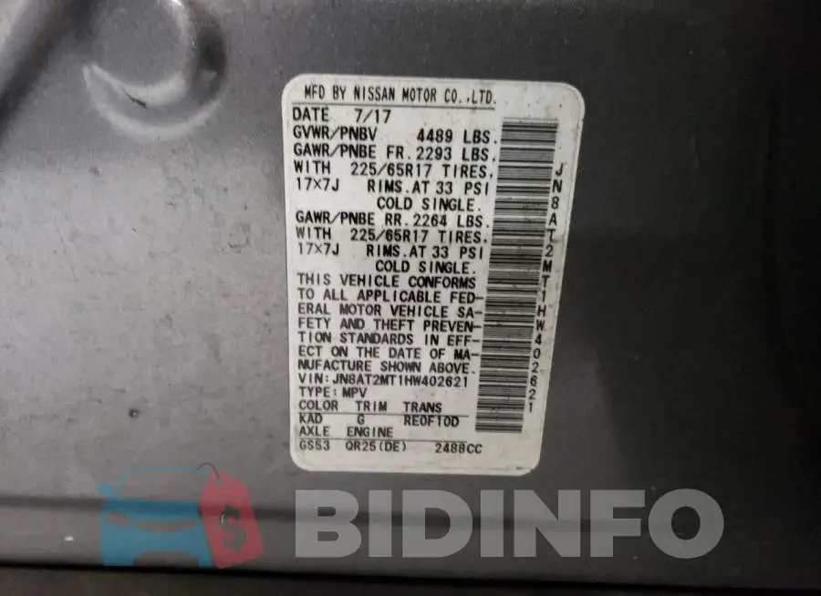 JN8AT2MT1HW402621 Photo# 13