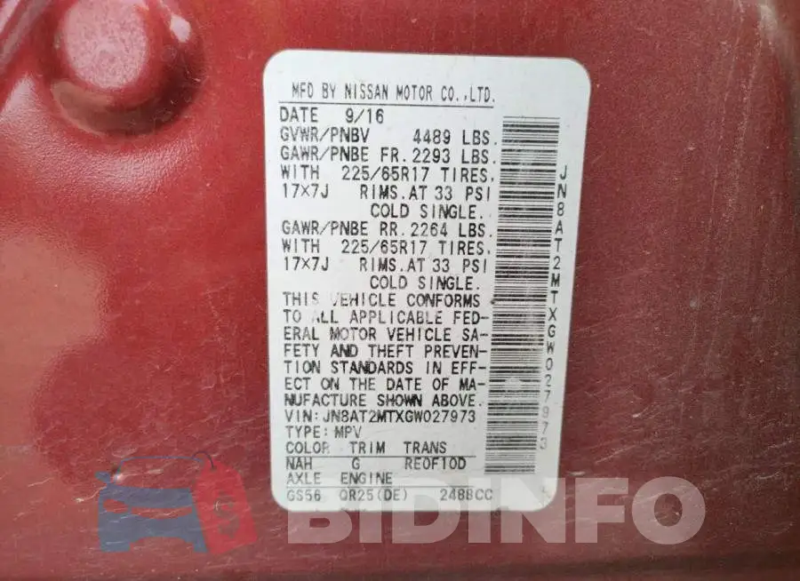 JN8AT2MTXGW027973 Photo# 10