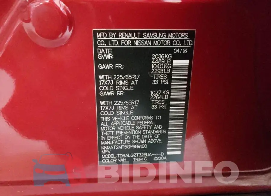 KNMAT2MT5GP689160 Photo# 13