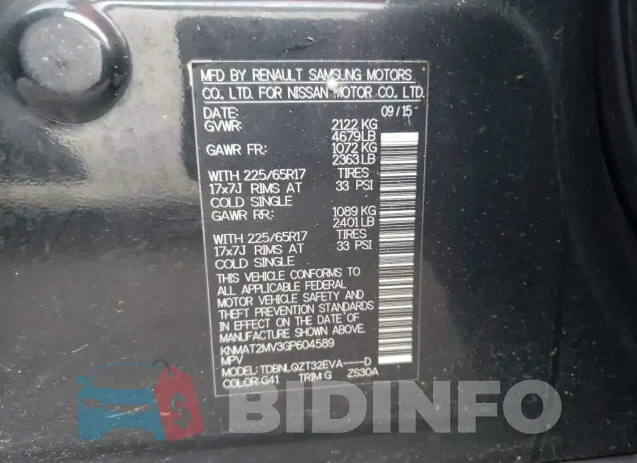 KNMAT2MV3GP604589 Photo# 13