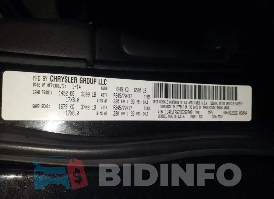 1C4RJFAG7EC392709 Photo# 13