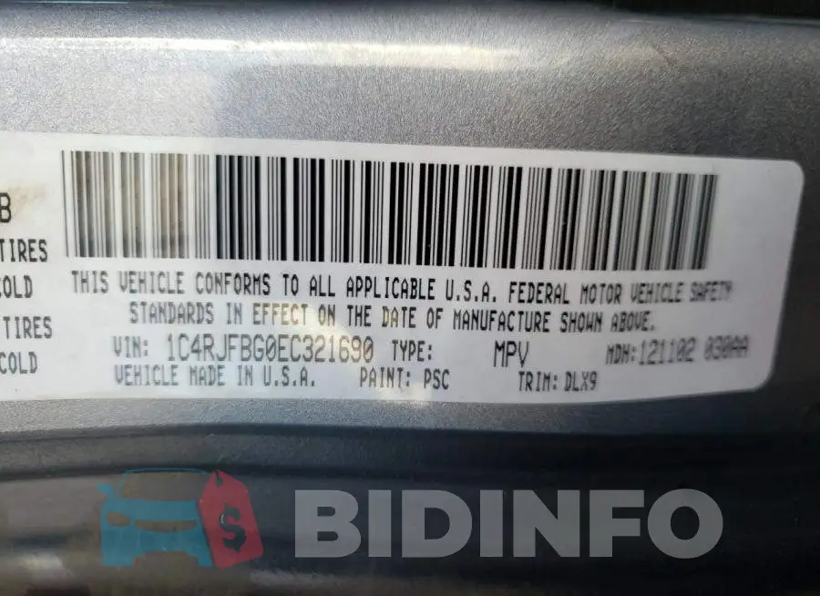 1C4RJFBG0EC321690 Photo# 10