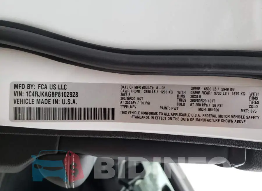 1C4RJKAG8P8102928 Photo# 13