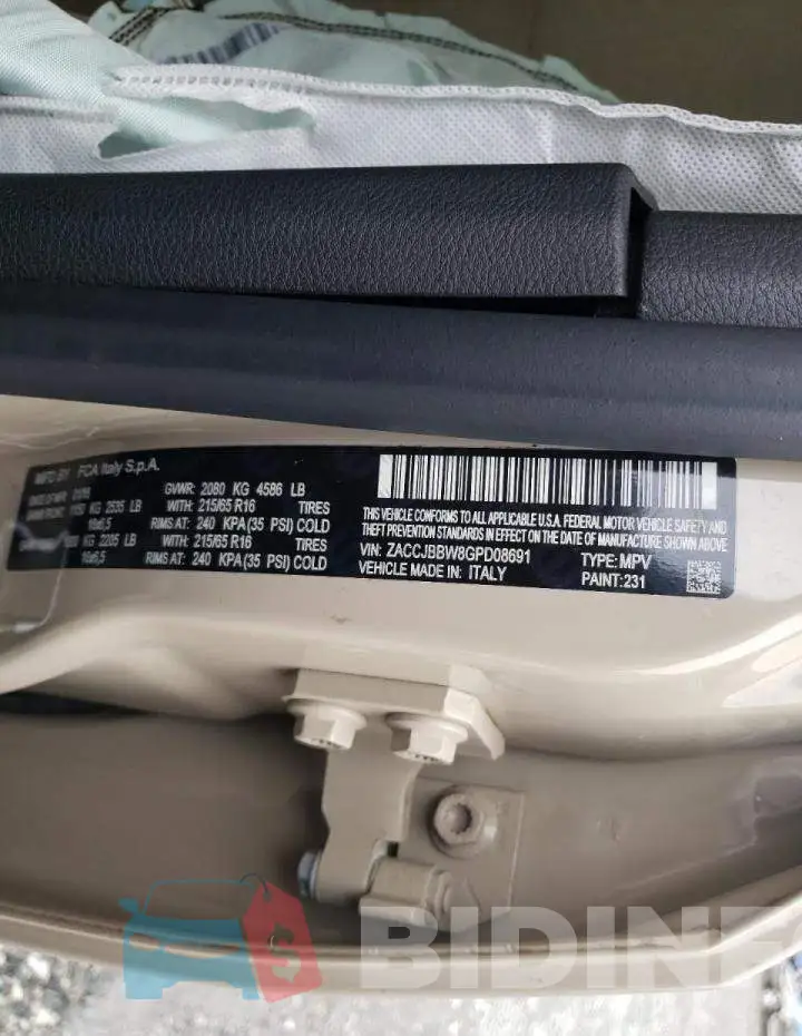 ZACCJBBW8GPD08691 Photo# 10