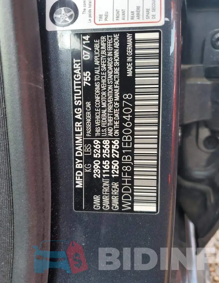WDDHF8JB1EB064078 Photo# 12