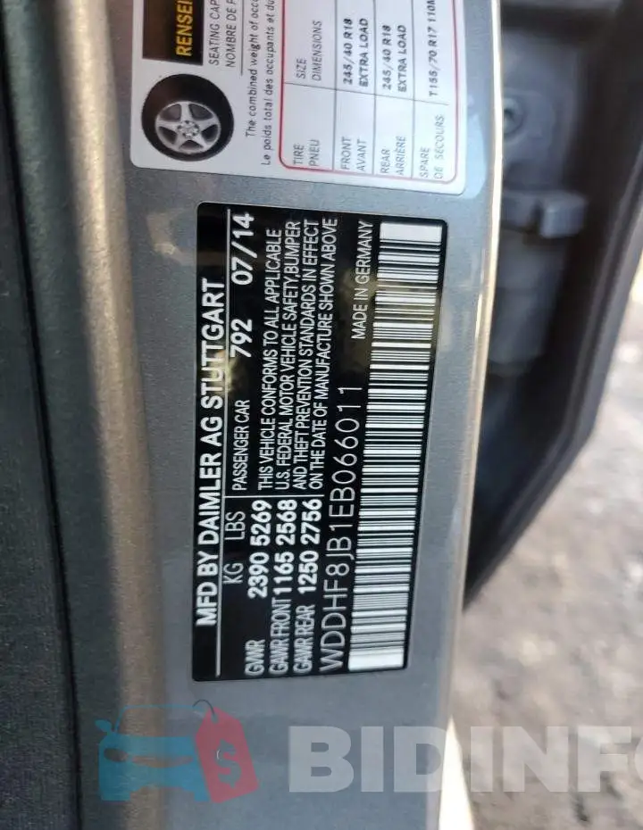 WDDHF8JB1EB066011 Photo# 12