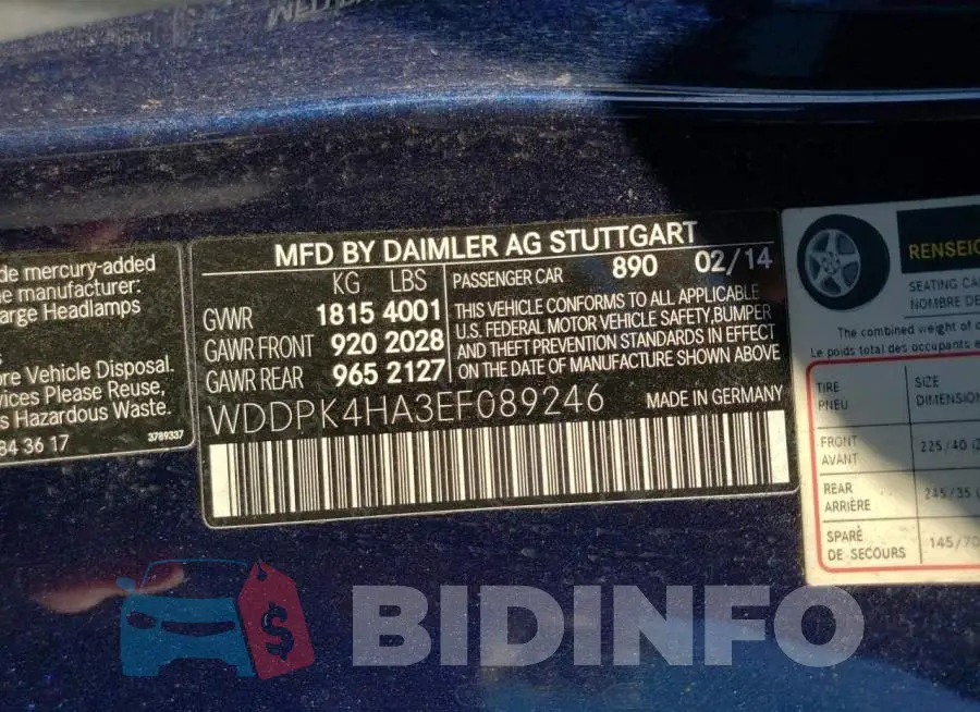 WDDPK4HA3EF089246 Photo# 13