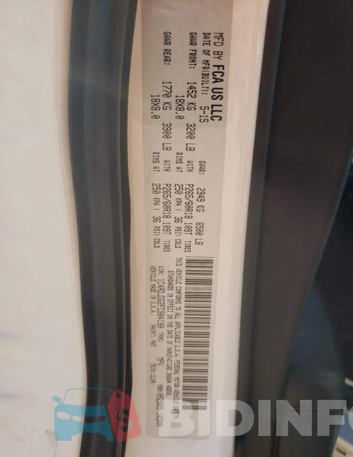 1C4RDJDG2FC904190 Photo# 13