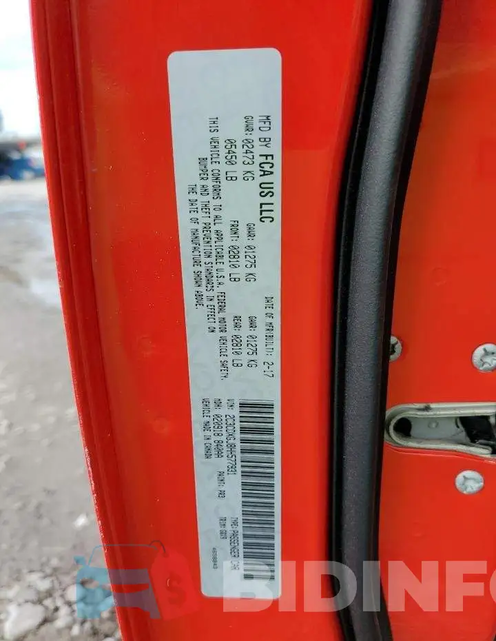2C3CDXGJ8HH577931 Photo# 12
