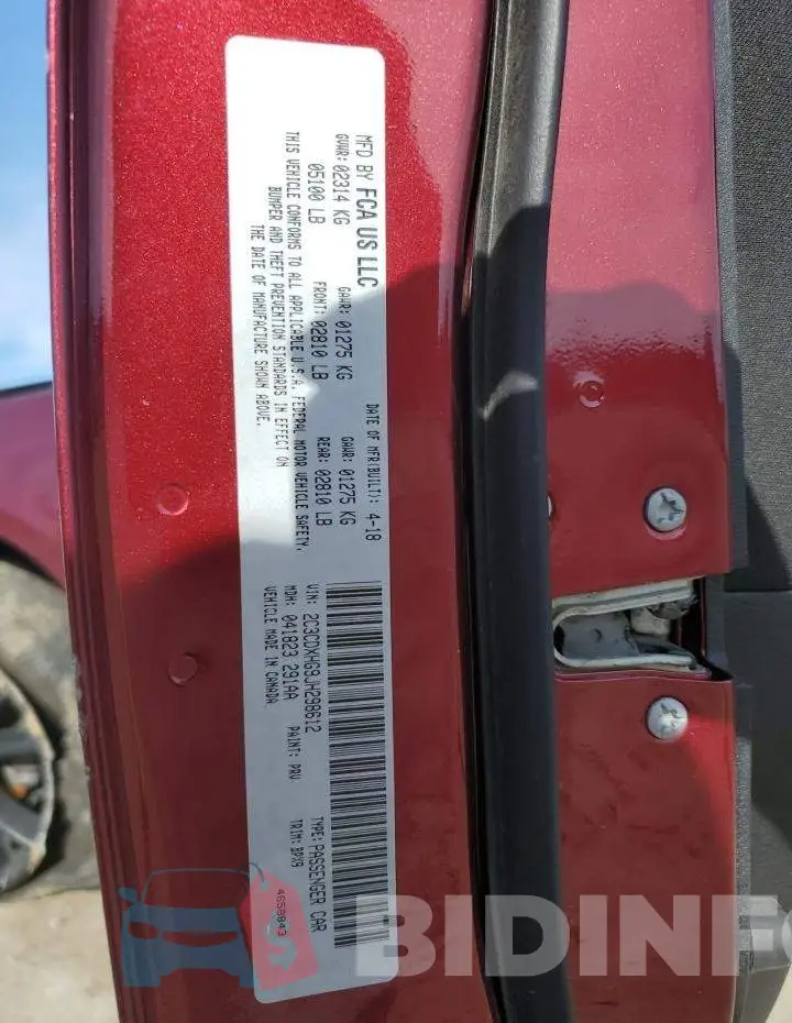 2C3CDXHG9JH298612 Photo# 10