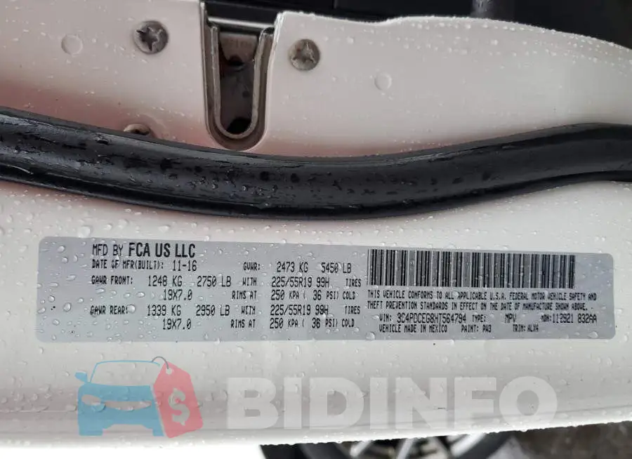 3C4PDCEG8HT564794 Photo# 14