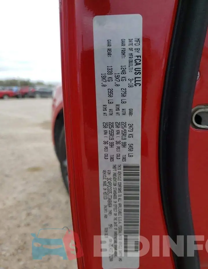 3C4PDCGG5JT348064 Photo# 13