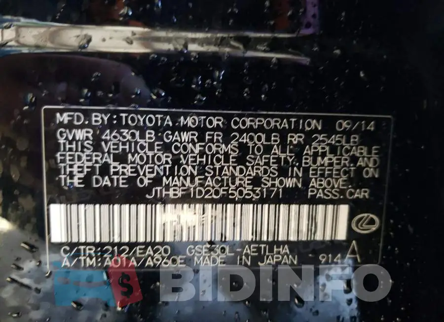 JTHBF1D20F5053171 Photo# 13
