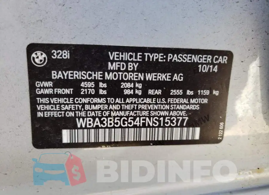 WBA3B5G54FNS15377 Photo# 10