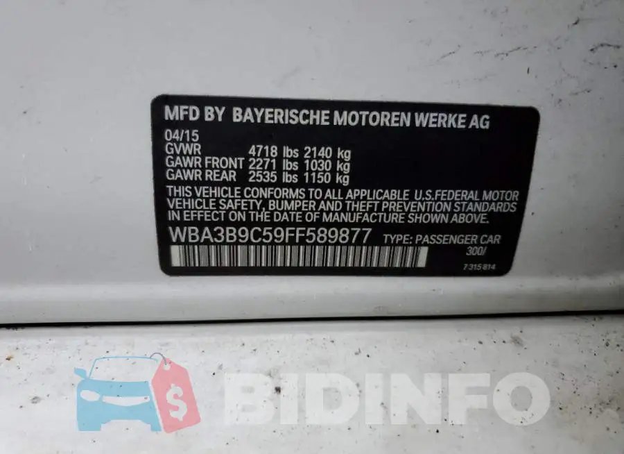 WBA3B9C59FF589877 Photo# 13