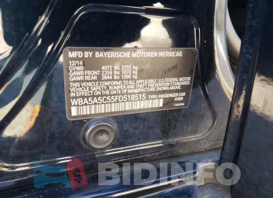 WBA5A5C55FD518515 Photo# 12