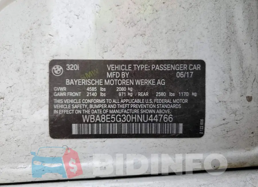 WBA8E5G30HNU44766 Photo# 12