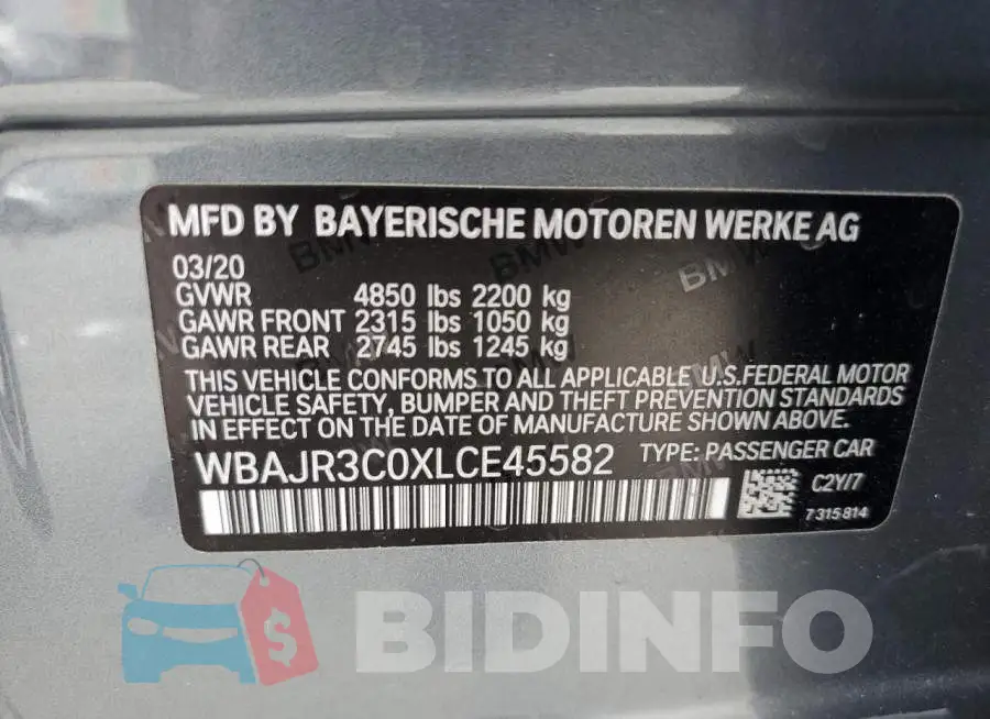 WBAJR3C0XLCE45582 Photo# 10