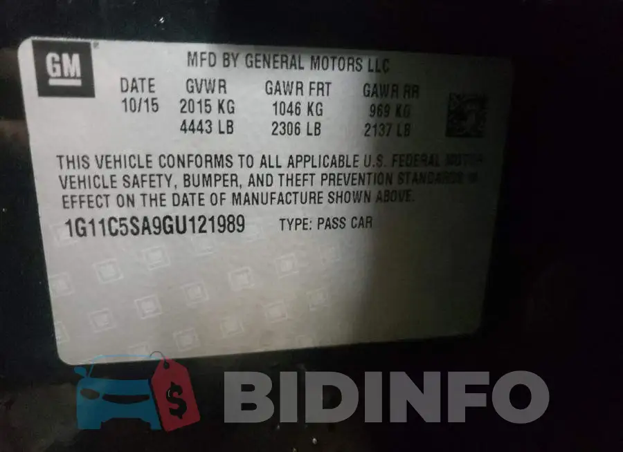 1G11C5SA9GU121989 Photo# 12