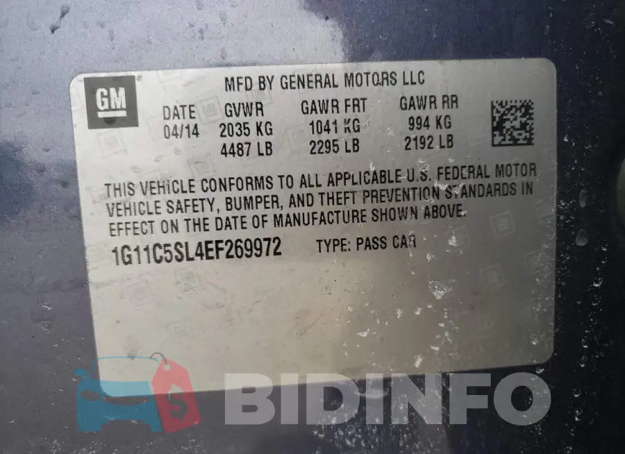 1G11C5SL4EF269972 Photo# 12