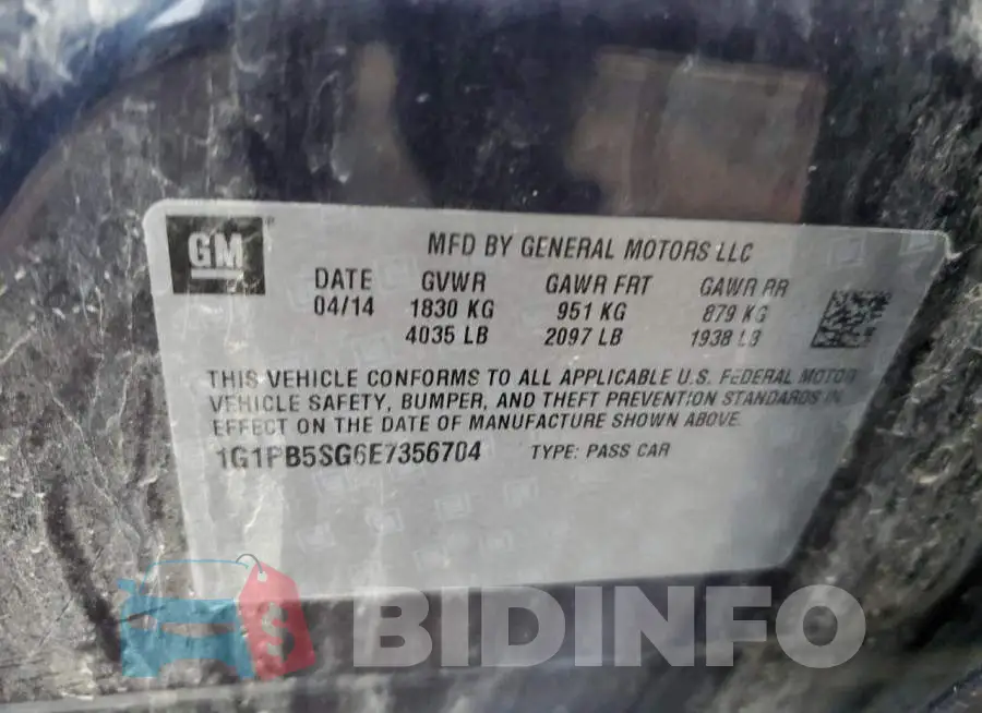 1G1PB5SG6E7356704 Photo# 12