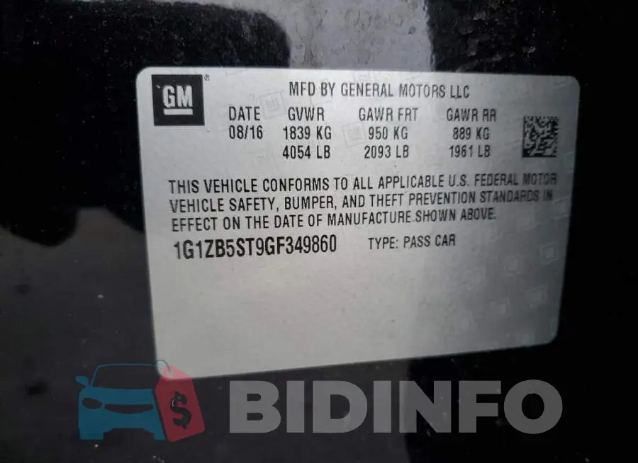1G1ZB5ST9GF349860 Photo# 12