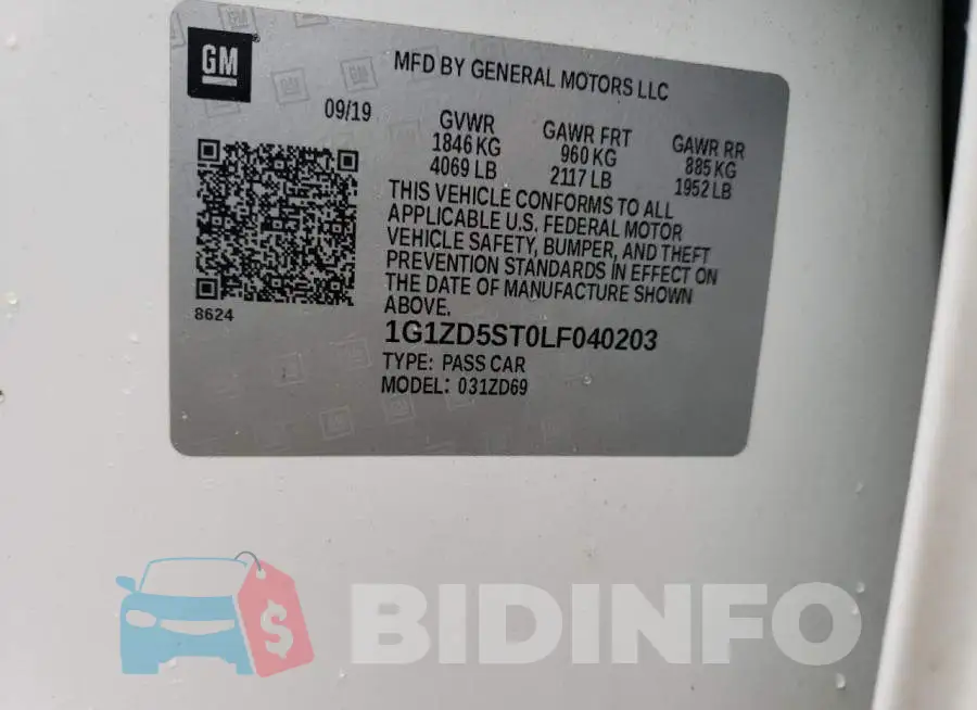 1G1ZD5ST0LF040203 Photo# 12