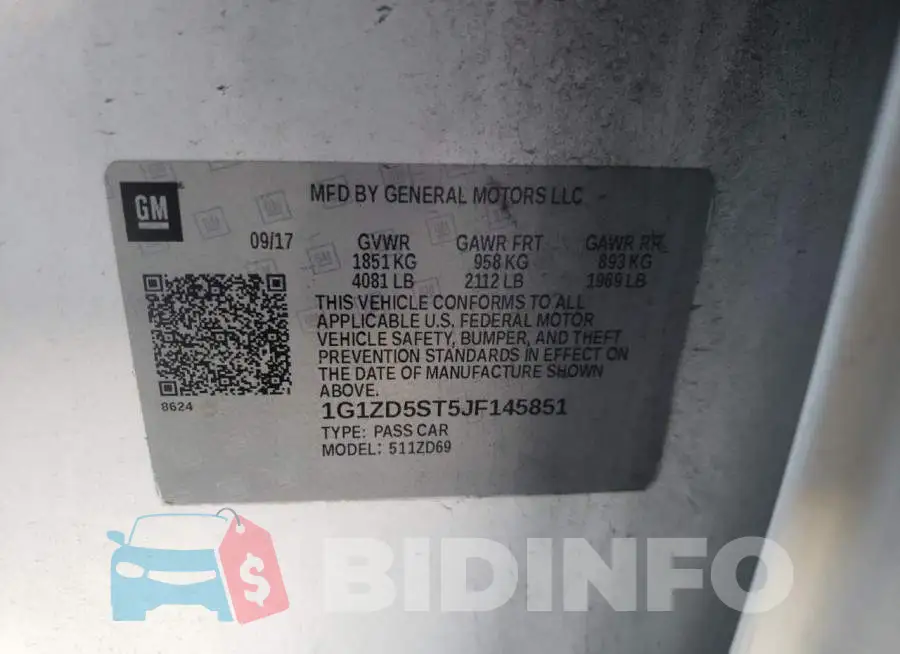 1G1ZD5ST5JF145851 Photo# 12