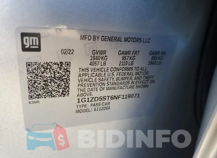 1G1ZD5ST6NF119071 Photo# 12