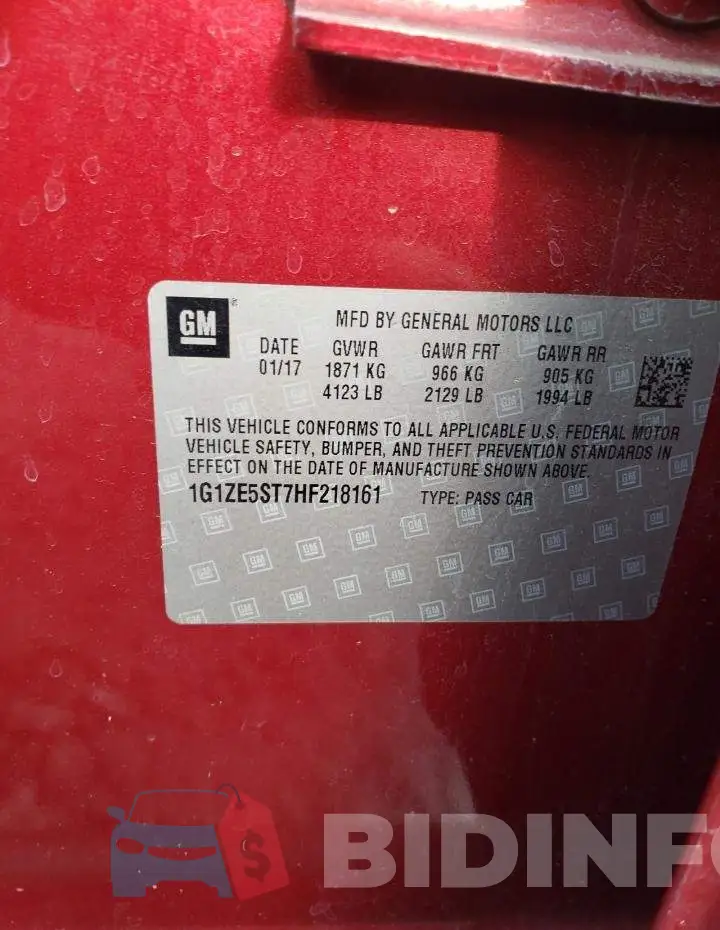1G1ZE5ST7HF218161 Photo# 12