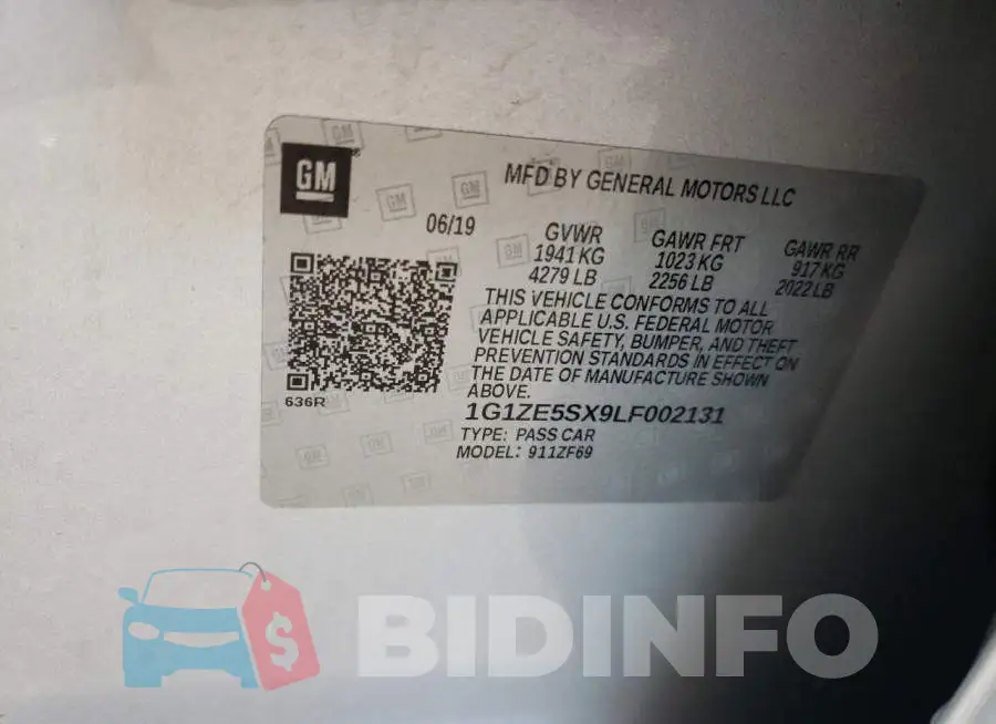 1G1ZE5SX9LF002131 Photo# 10