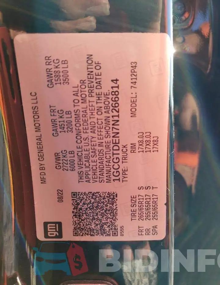 1GCGTDEN7N1266814 Photo# 12