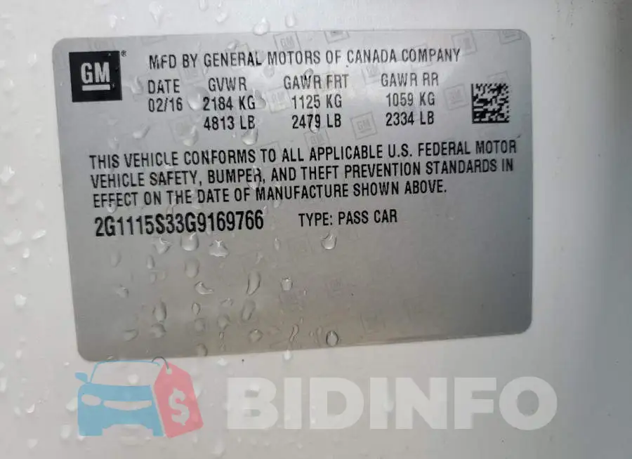 2G1115S33G9169766 Photo# 12