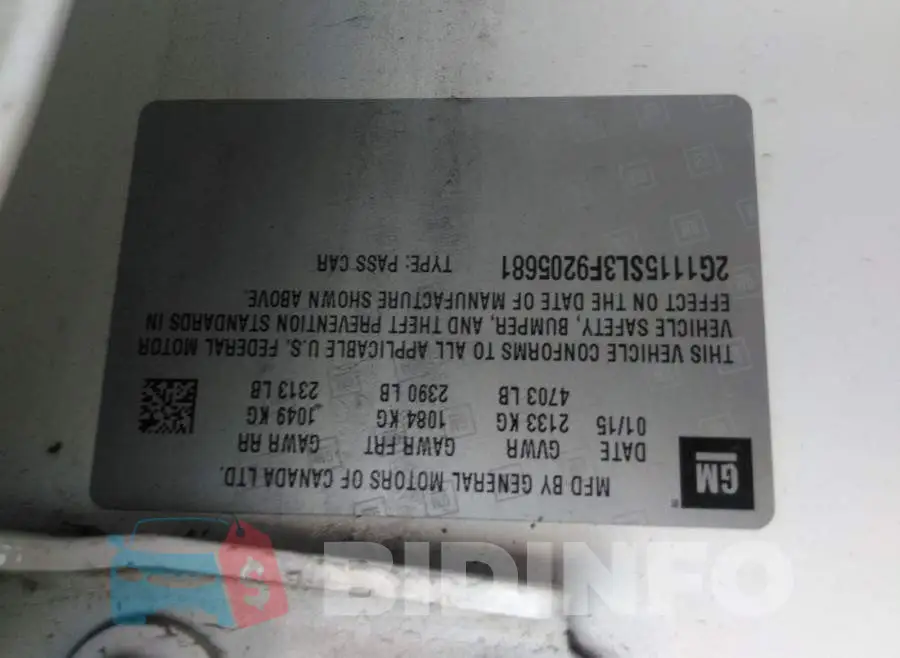 2G1115SL3F9205681 Photo# 10