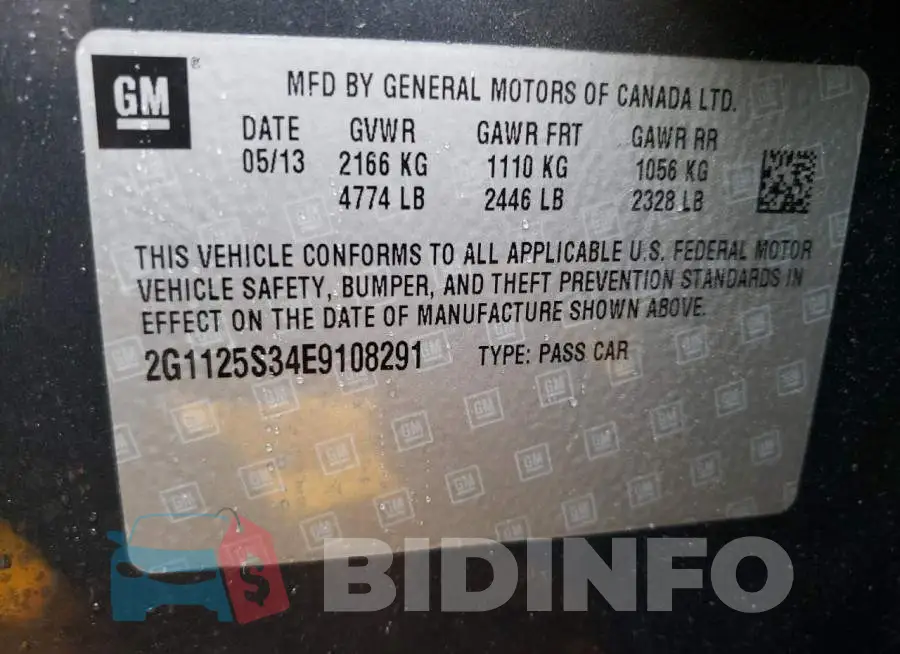 2G1125S34E9108291 Photo# 12