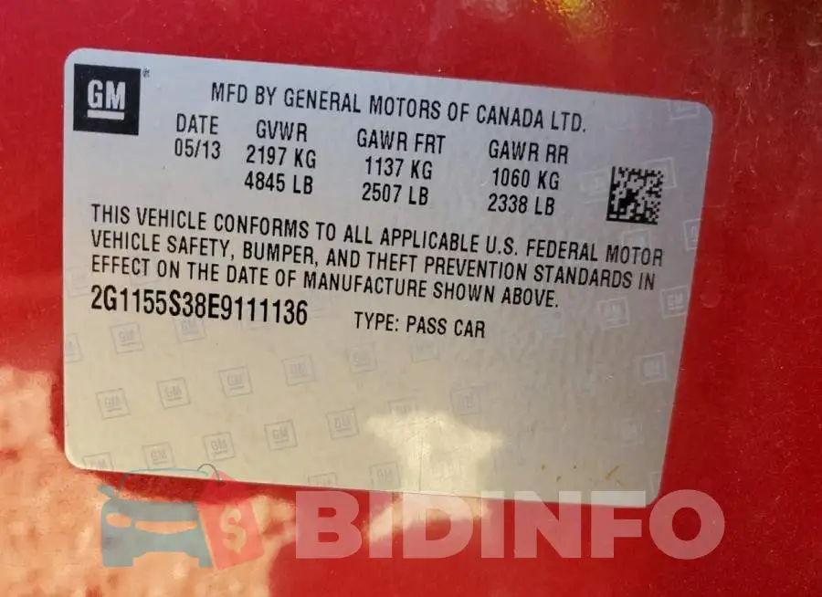 2G1155S38E9111136 Photo# 13