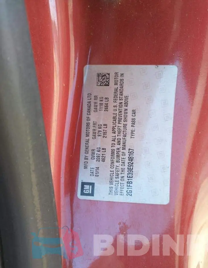 2G1FB1E39E9248167 Photo# 12