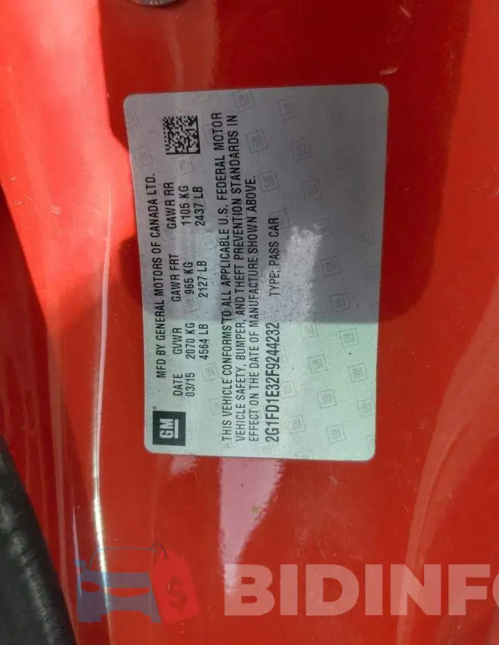 2G1FD1E32F9244232 Photo# 10
