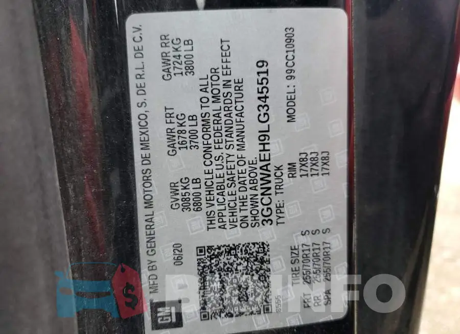 3GCNWAEH9LG345519 Photo# 12