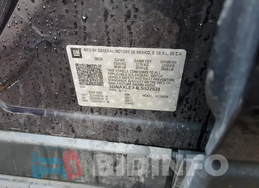3GNAXLEX4LS522531 Photo# 12