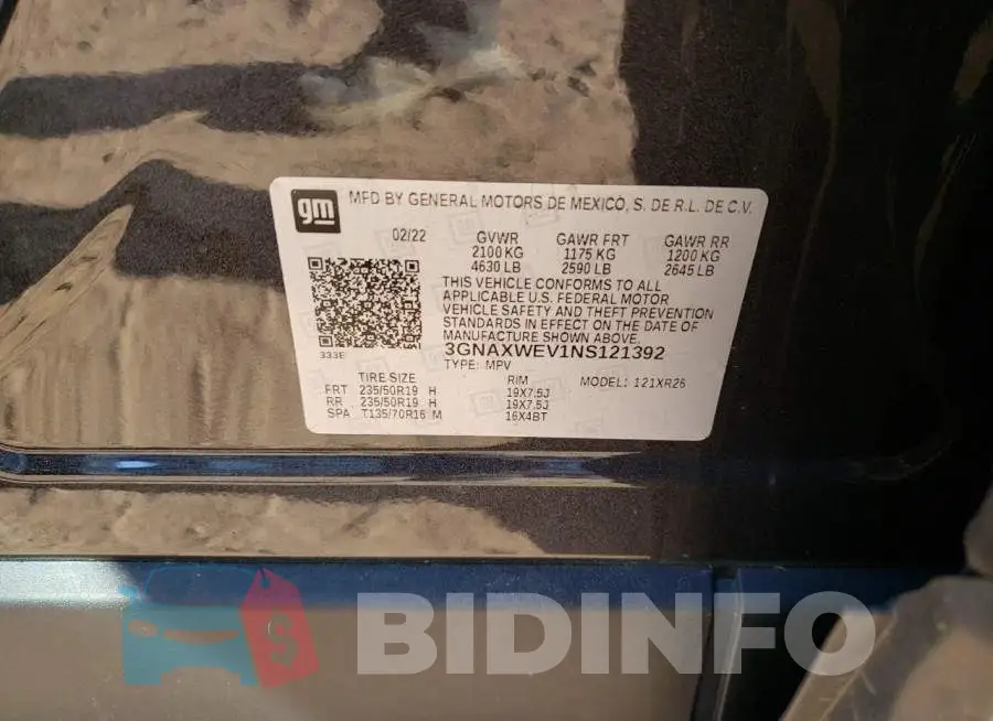 3GNAXWEV1NS121392 Photo# 13