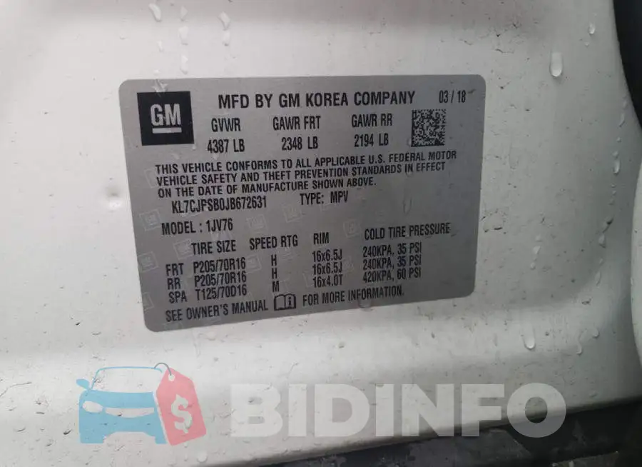 KL7CJPSB0JB672631 Photo# 12